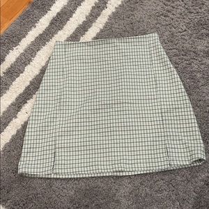 John galt green plaid skirt